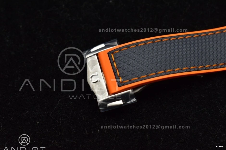 on Planet V2 Ocean Gray Super 1:1 43.5mm Dial VSF Nylon Clone Edition SS Orange Black Strap A8900 Best Bezel 1117